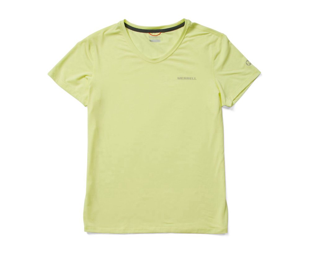 Manga Curta Senhora - Merrell Tencel™ Tee - Amarelas - CEM837514